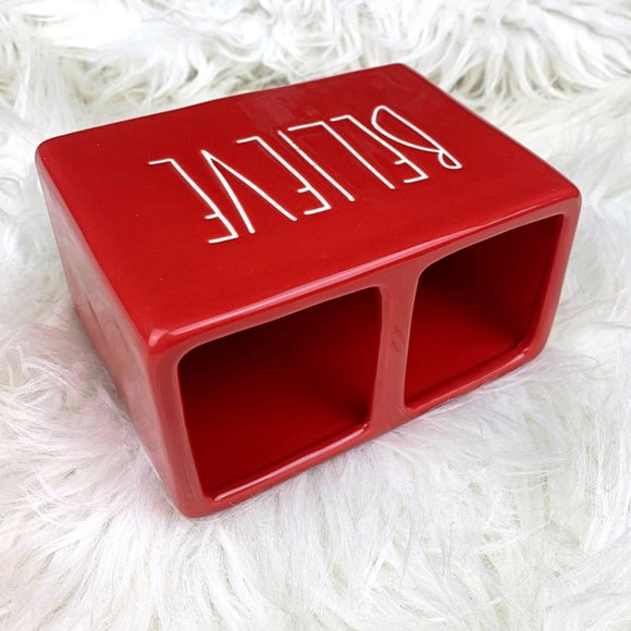 Rae Dunn Believe Ceramic Holiday Organizer Holder - Picture 8 of 12